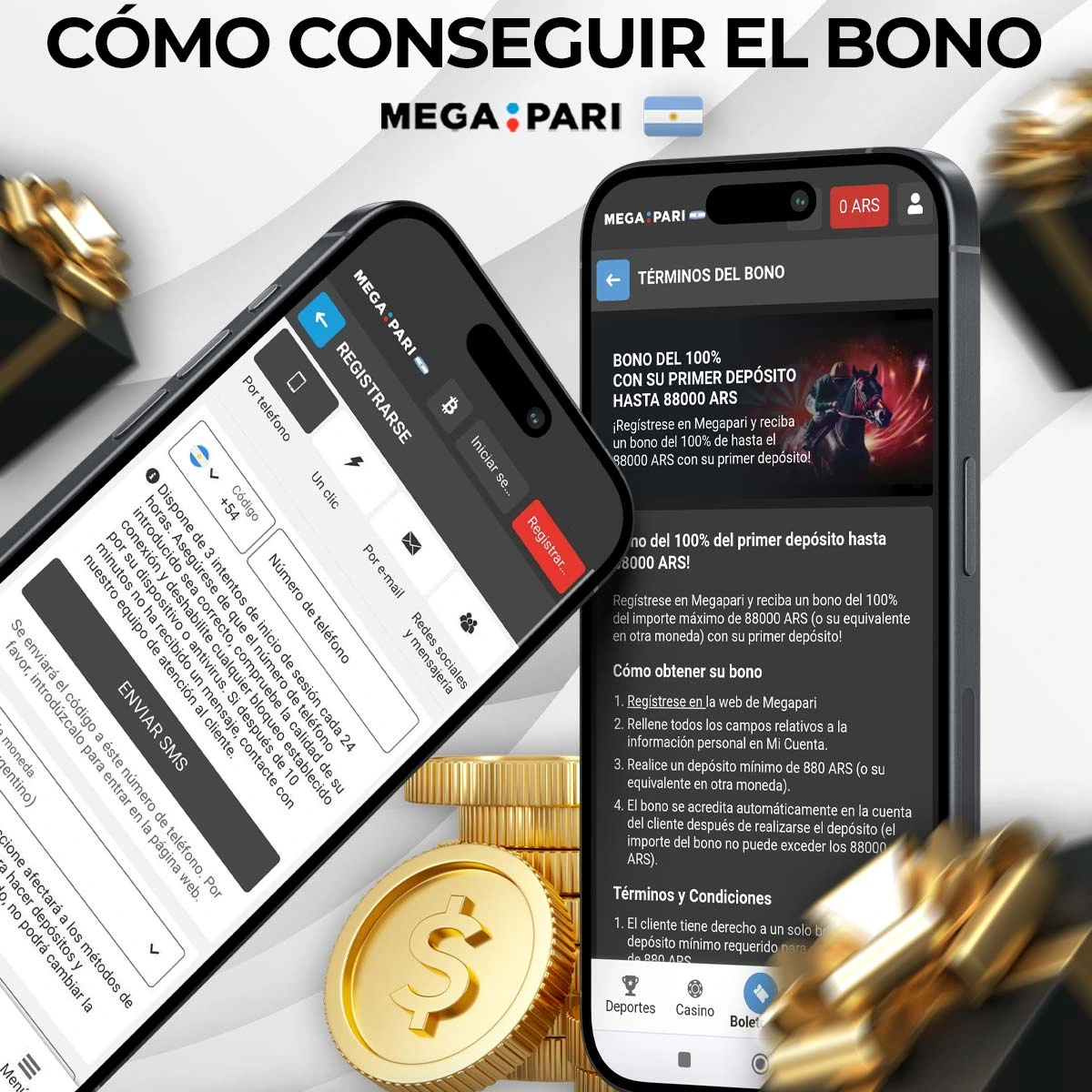 Cómo reclamar tu bono de bienvenida de apuestas en Megapari Argentina