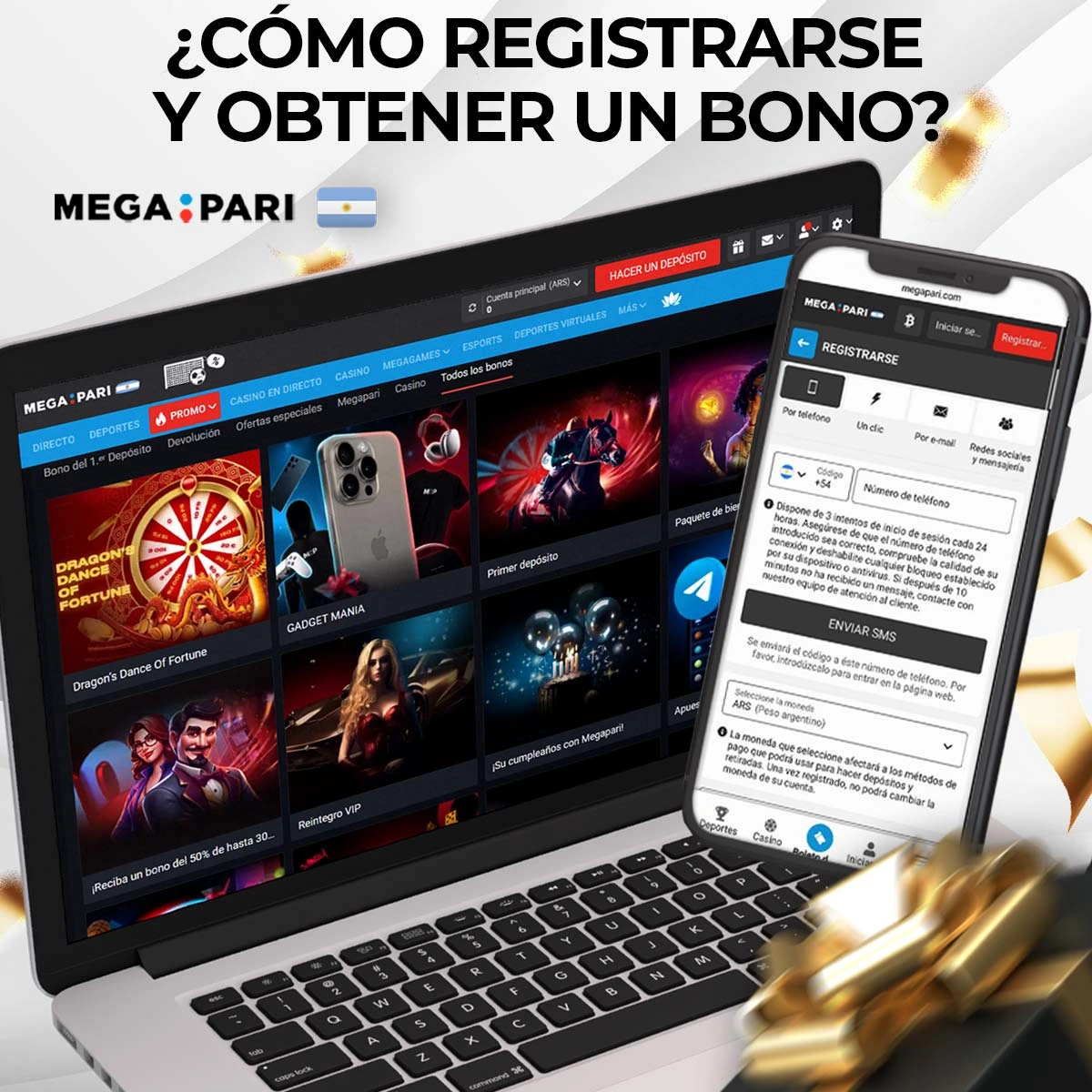 ¿Hay un bono de registro en Megapari Argentina?