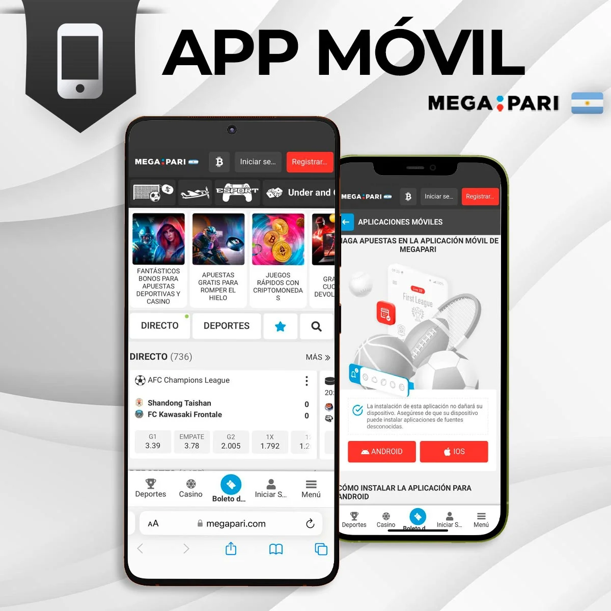 Instrucciones para instalar la aplicación Megapari en sus dispositivos