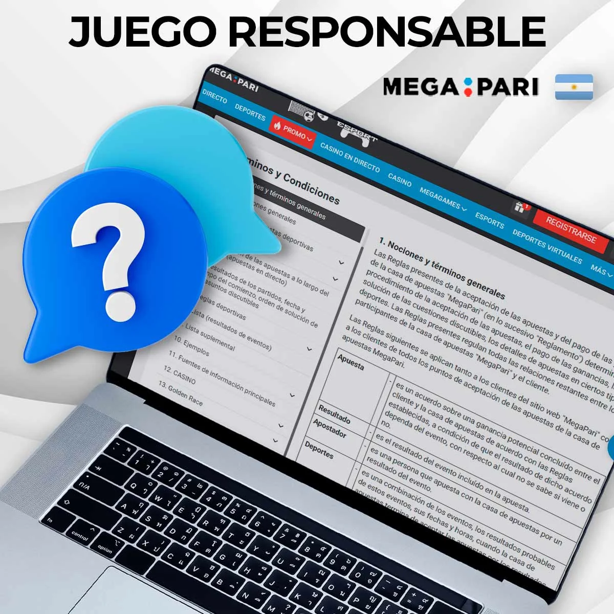Directrices y servicios para el juego responsable en Megapari