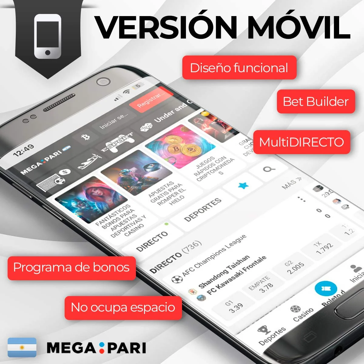 Megapari Argentina sitio móvil revisión