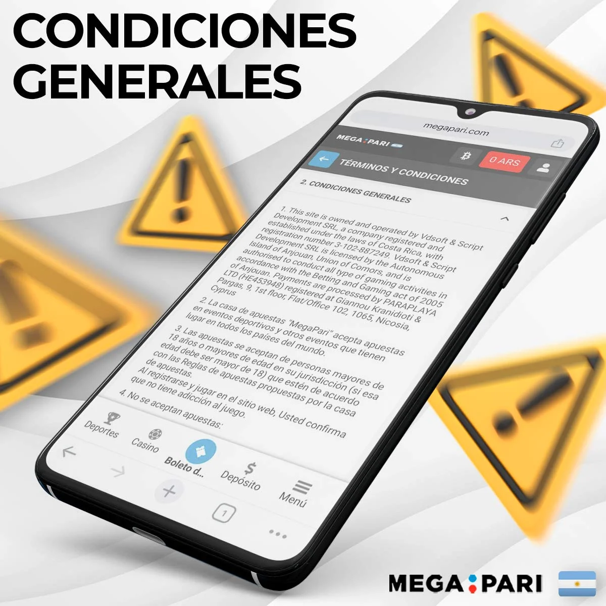 ¿Cuáles son las reglas generales de la casa de apuestas Megapari?