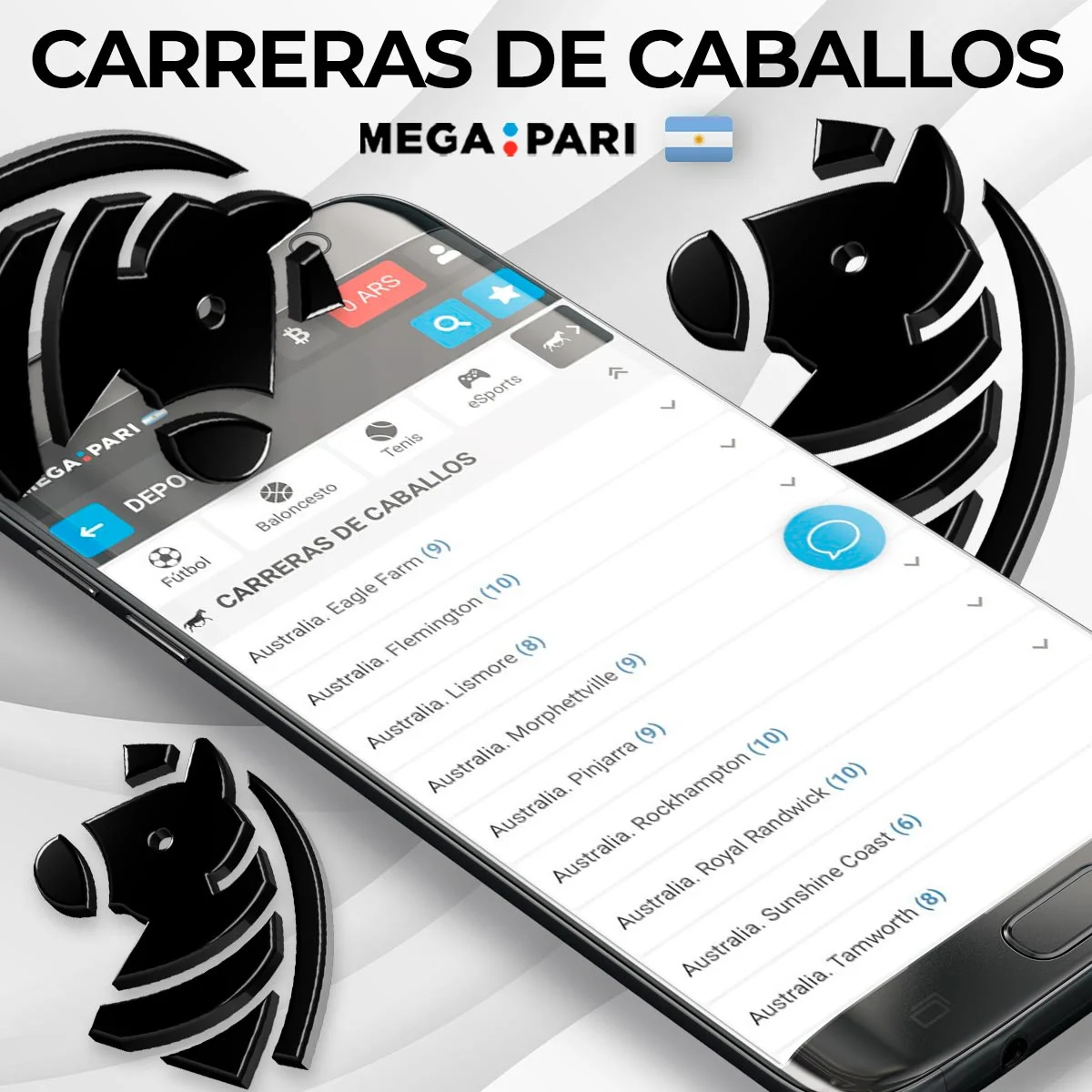 Apostar en carreras de caballos en Megapari