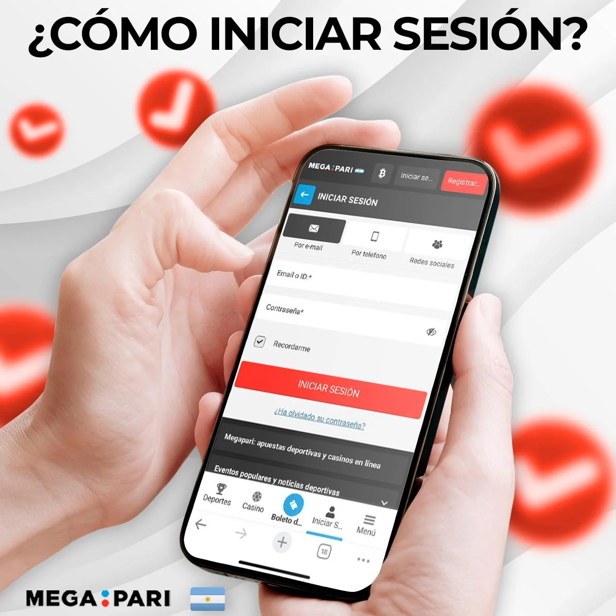 Cómo iniciar sesión en Megapari después de registrarse