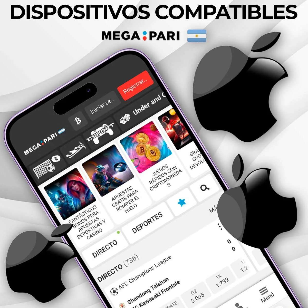 Teléfonos aptos para la instalación segura de Megapari en ios