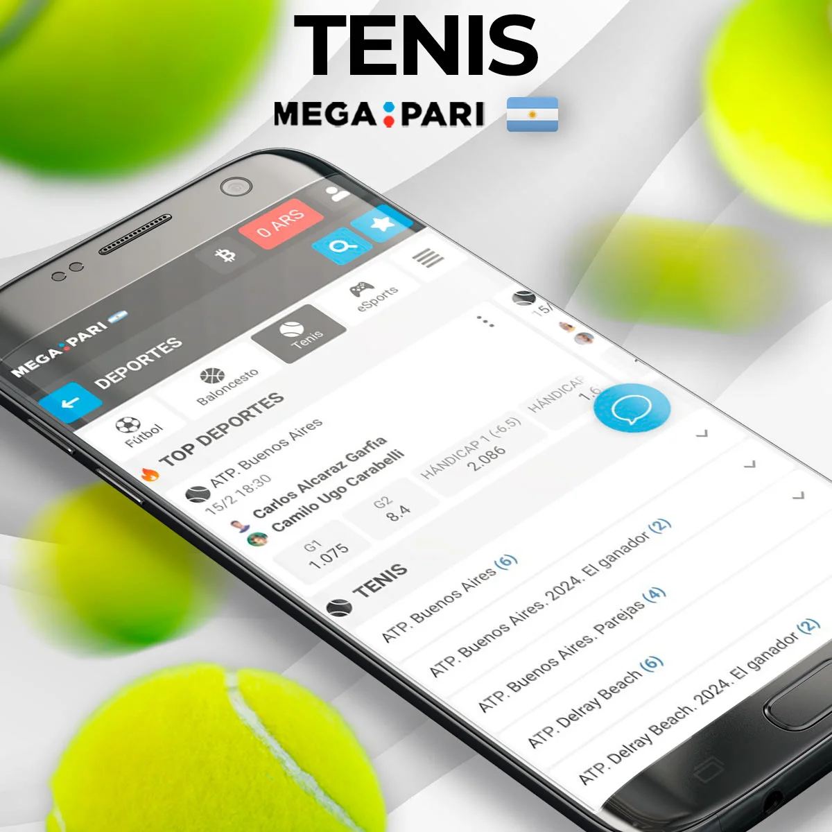 Apuestas de tenis en Megapari