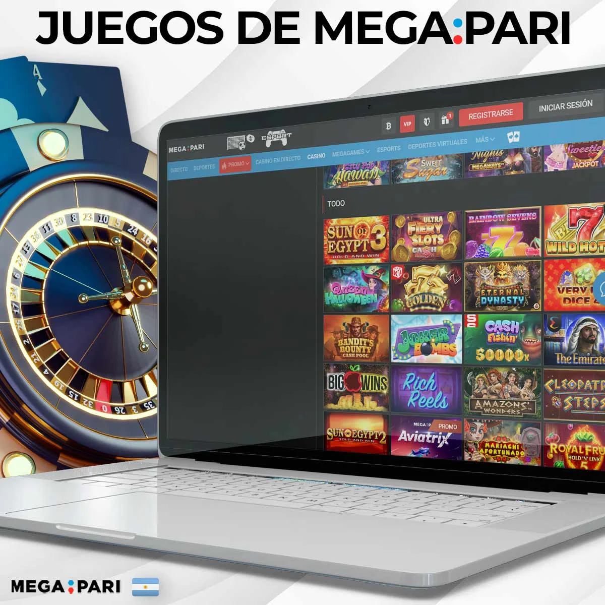 ¿Qué tipo de juegos ofrece Megapari?