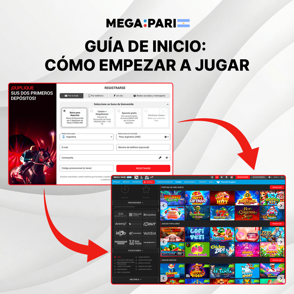 Pasos para comenzar a jugar en Megapari