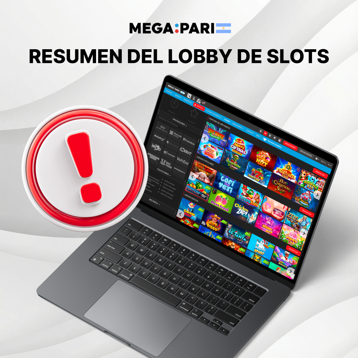 Filtros avanzados del lobby en Megapari