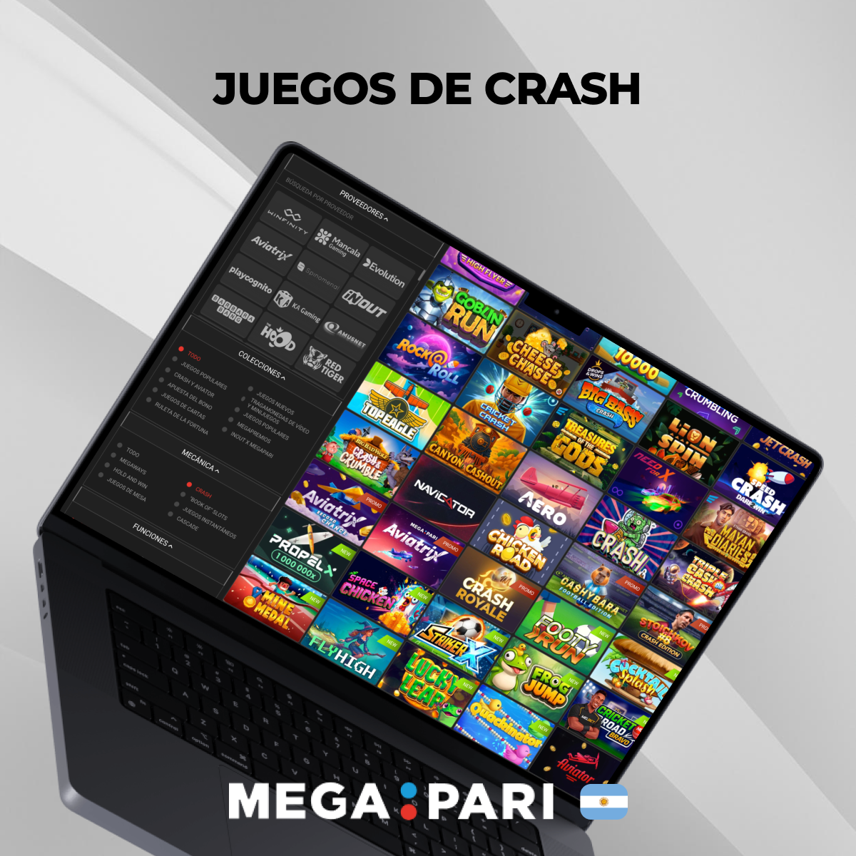 Juegos de Crash en Megapari Argentina