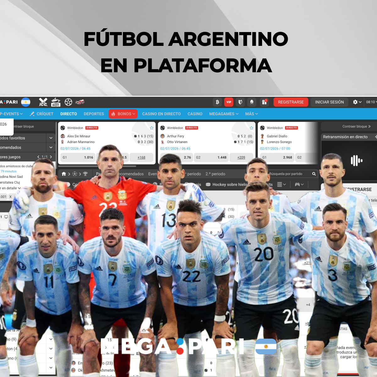 Fútbol (soccer) Deportes en Megapari Argentina