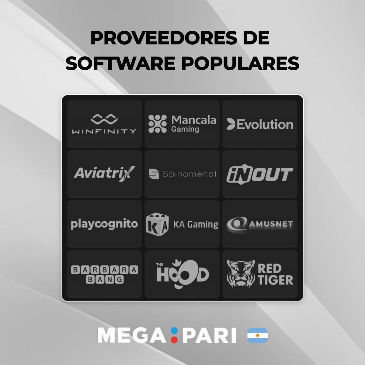Los proveedores de software de casino más populares en Megapari Argentina