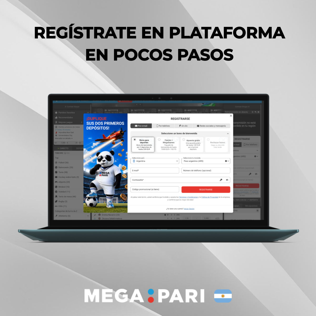 Guía de registro paso a paso en Megapari Argentina